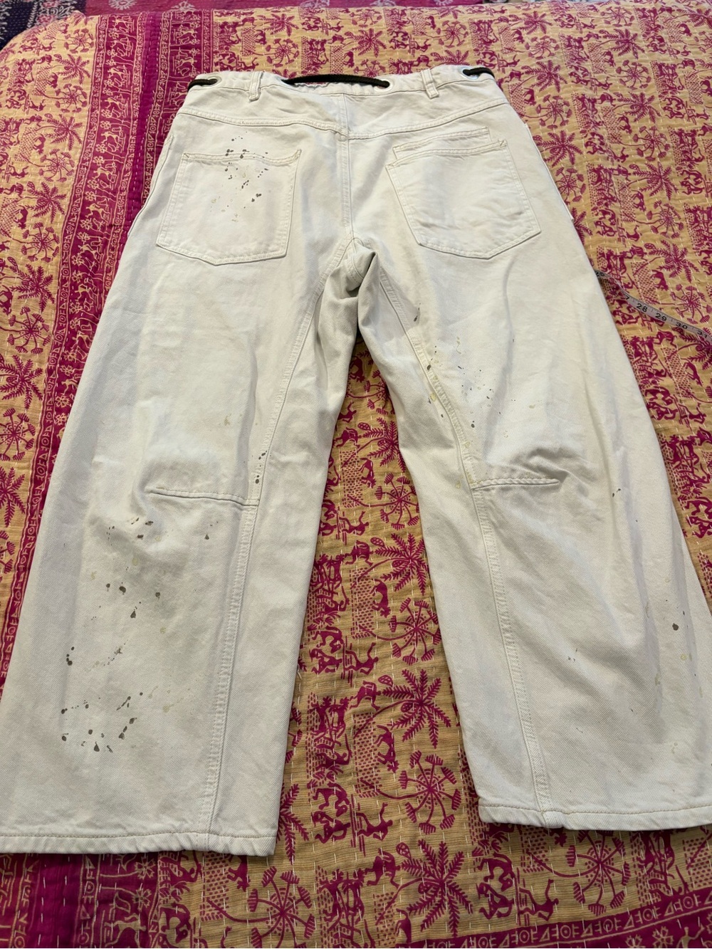 Free People Moxie Paint Splattered Barrel Jeans - Picture 5 of 9